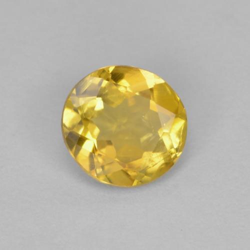 Clinohumite naturale giallo da 0,57 ct, taglio rotondo, VS-SI