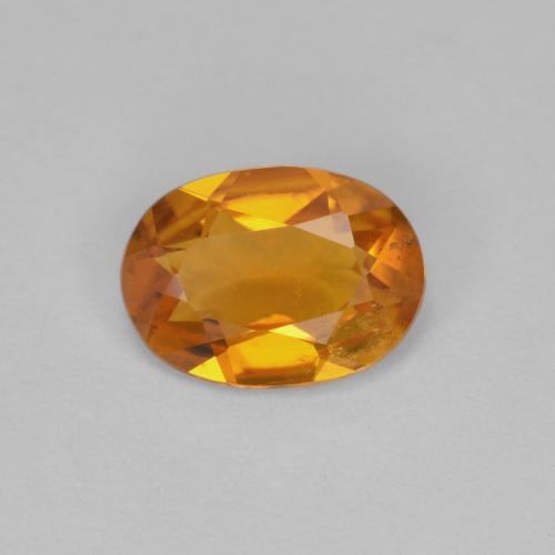 Clinohumite naturale arancione da 0,90 ct, taglio ovale, VS-SI