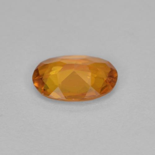 Clinohumite naturale arancione da 0,90 ct, taglio ovale, VS-SI