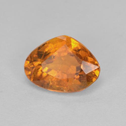 Clinohumite naturale arancione da 1,59 ct, taglio a pera, VS-SI