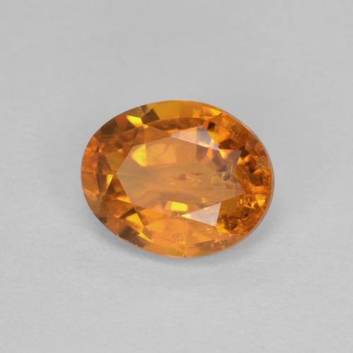Clinohumite naturale arancione da 0,91 ct, taglio ovale, SI