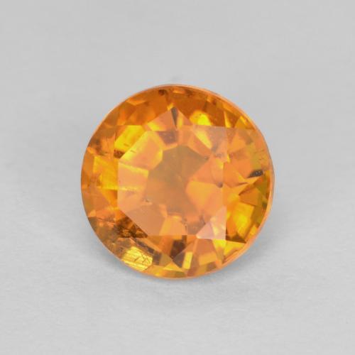 Clinoumite Arancio Medio naturale da 0.91 ct, Taglio rotondo, SI