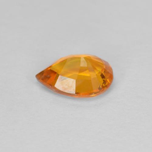 Clinohumite arancione scuro naturale da 0,80 ct, taglio a pera, VS-SI