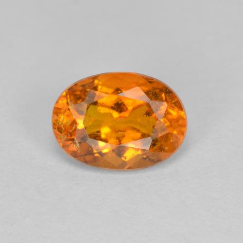 Clinohumite naturale arancione da 1,15 ct, taglio ovale, SI