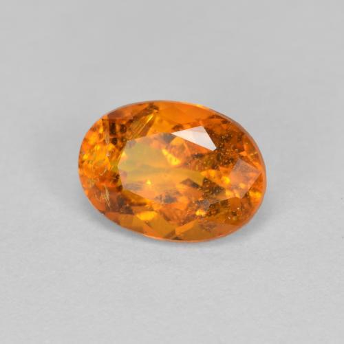 Clinohumite naturale arancione da 1,15 ct, taglio ovale, SI