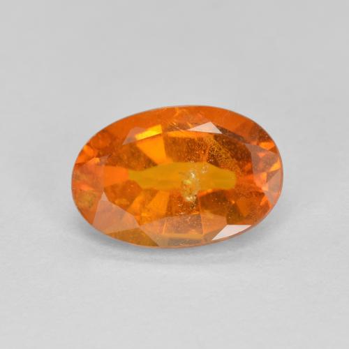 Clinohumite naturale arancione da 1,19 ct, taglio ovale, SI-I1
