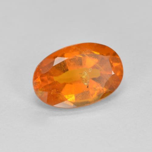 Clinohumite naturale arancione da 1,19 ct, taglio ovale, SI-I1