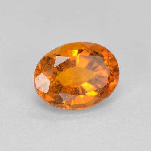 Clinohumite naturale arancione da 1,38 ct, taglio ovale, VS-SI