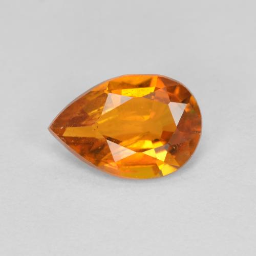 Clinohumite naturale arancione da 0,96 ct, taglio a pera, SI