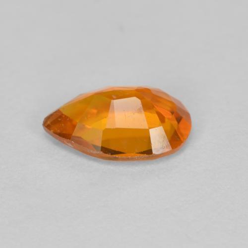 Clinohumite naturale arancione da 0,96 ct, taglio a pera, SI