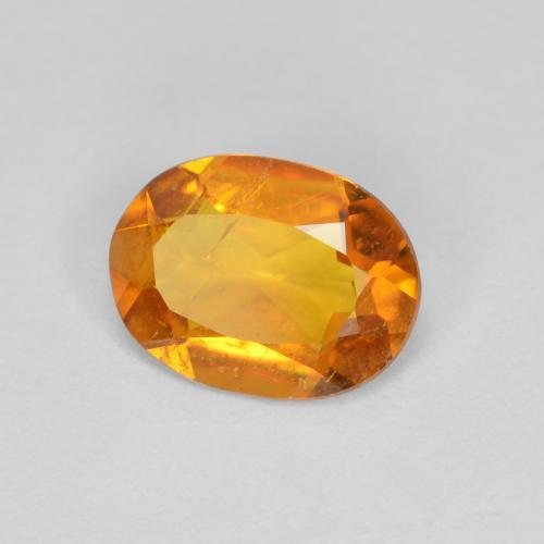 Clinohumite naturale arancione da 1,00 ct, taglio ovale, SI