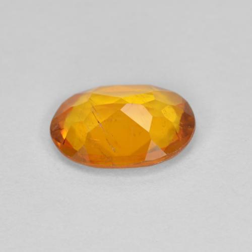 Clinohumite naturale arancione da 1,00 ct, taglio ovale, SI