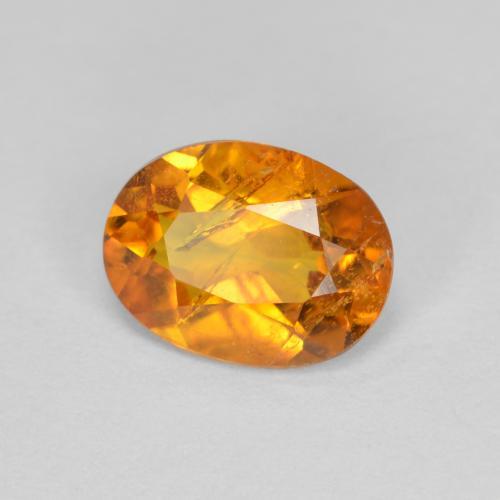 Clinohumite naturale arancione da 1,26 ct, taglio ovale, SI-I1