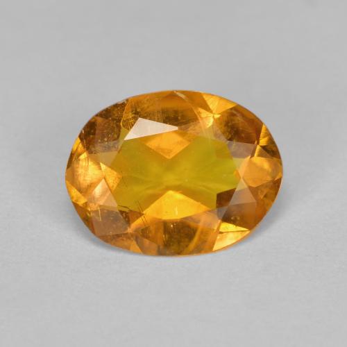 Clinohumite naturale arancione da 1,33 ct, taglio ovale, SI