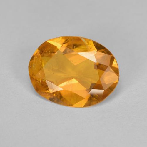 Clinohumite naturale arancione da 1,33 ct, taglio ovale, SI