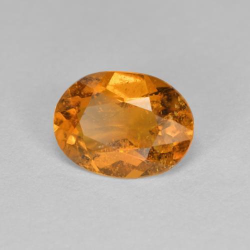 Clinoumite Arancio Medio naturale da 1.21 ct, Taglio ovale, SI