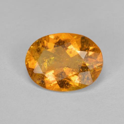 Clinohumite naturale arancione da 1,43 ct, taglio ovale, SI