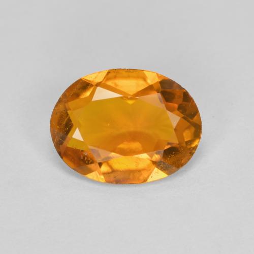 Clinohumite naturale arancione da 1,34 ct, taglio ovale, SI