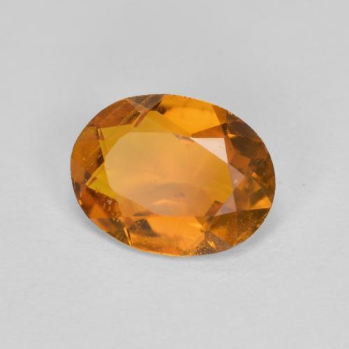 Clinohumite naturale arancione da 1,34 ct, taglio ovale, SI