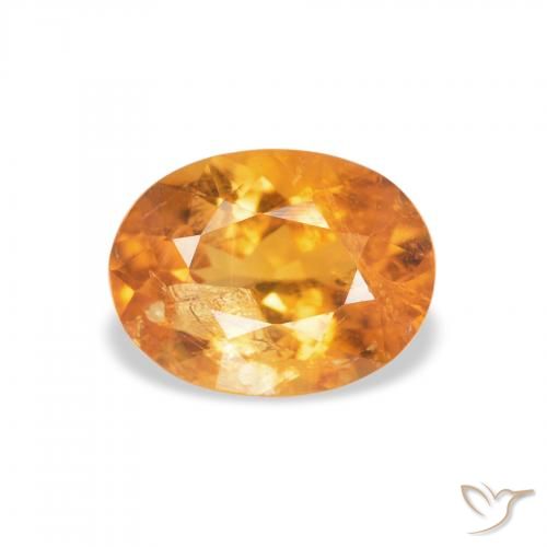 1.26ct Naturale Arancio Medio Clinoumite, Ovale, SI-I1