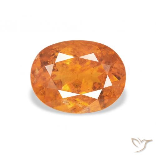 1.90ct Naturale Arancione rossastra Clinoumite, Ovale, SI-I1