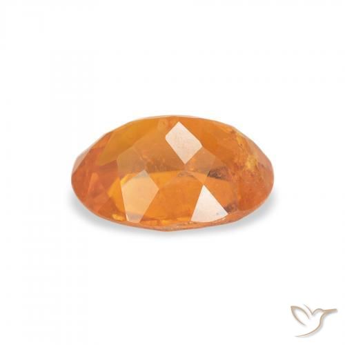 Clinoumite Arancione brillante naturale da 1.29 ct, Ovale, SI-I1