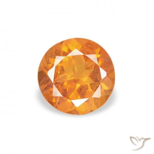 0.44ct Naturale Arancio Medio Clinoumite, Rotondo, SI-I1