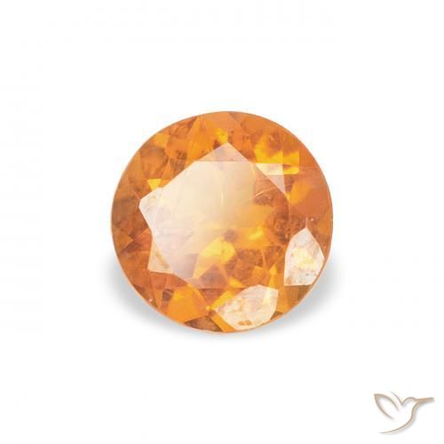Clinoumite Arancio Medio naturale da 0.44 ct, Rotondo, SI-I1