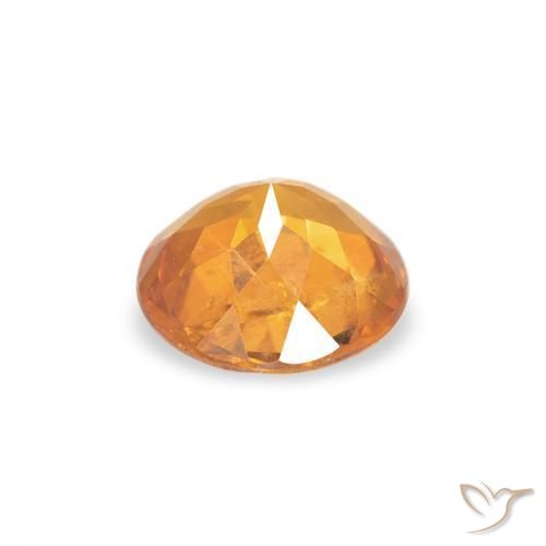 Clinoumite Arancio Medio naturale da 0.44 ct, Rotondo, SI-I1