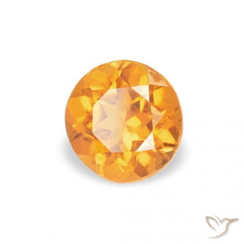 Clinoumite Arancio Medio naturale da 0.28 ct, Rotondo, VS-SI