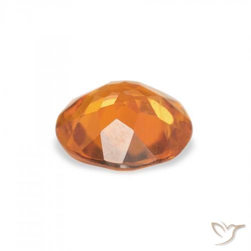Clinoumite Albicocca Arancia naturale da 1.34 ct, Rotondo, VS-SI
