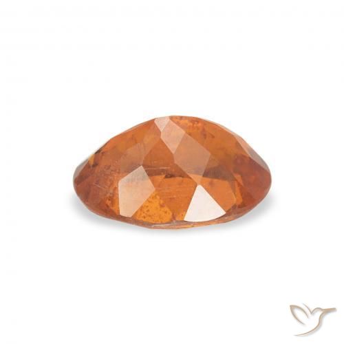 Clinoumite Arancione scuro naturale da 0.89 ct, Ovale, SI
