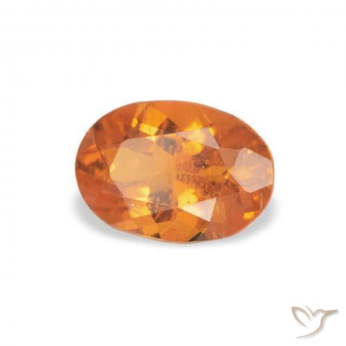 Clinoumite Arancio Medio naturale da 0.75 ct, Ovale, SI