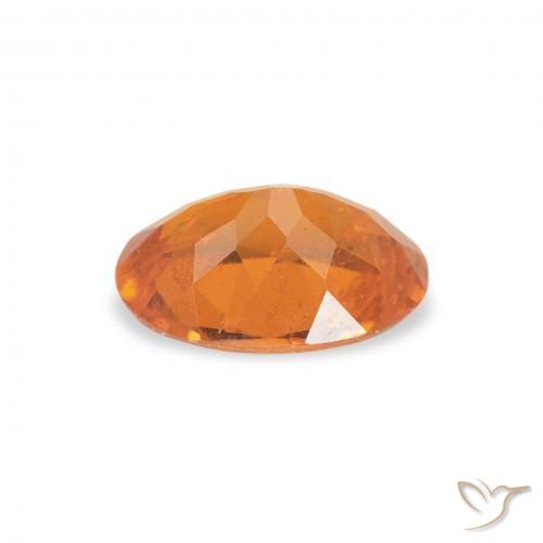 Clinoumite Arancio Medio naturale da 0.75 ct, Ovale, SI