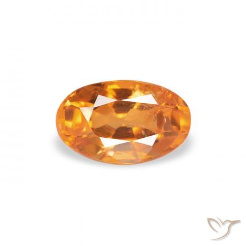Clinoumite Arancione Ambra naturale da 0.40 ct, Ovale, SI