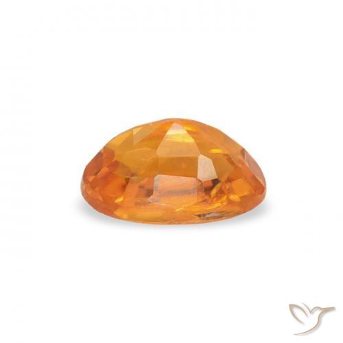 Clinoumite Arancione Ambra naturale da 0.40 ct, Ovale, SI