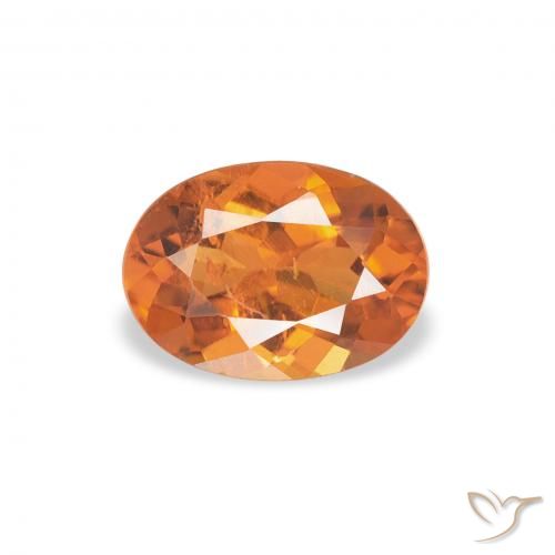 Clinoumite Arancio Medio naturale da 0.70 ct, Ovale, SI