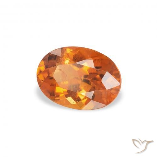 Clinoumite Arancio Medio naturale da 0.70 ct, Ovale, SI