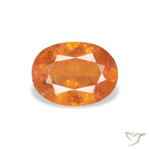 1.17ct Naturale Arancio Medio Clinoumite, Ovale, SI