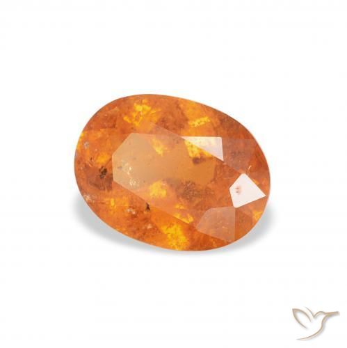 Clinoumite Arancio Medio naturale da 1.17 ct, Ovale, SI
