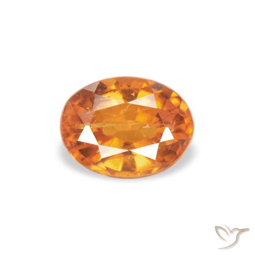 Clinoumite Arancio Medio naturale da 0.66 ct, Ovale, SI