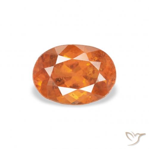0.87ct Naturale Arancione scuro Clinoumite, Ovale, SI