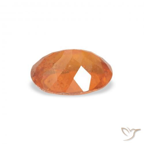 Clinoumite Arancione scuro naturale da 0.87 ct, Ovale, SI