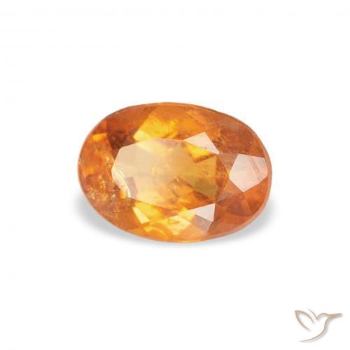 Clinoumite Arancione rossastra naturale da 0.76 ct, Ovale, SI
