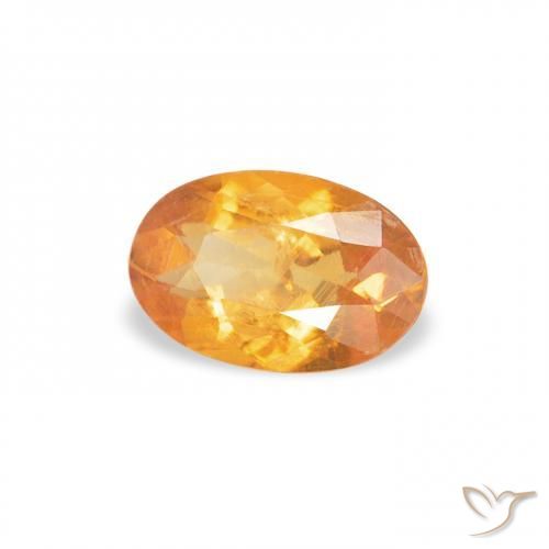 Clinoumite Medium Light-Orange naturale da 0.39 ct, Ovale, SI