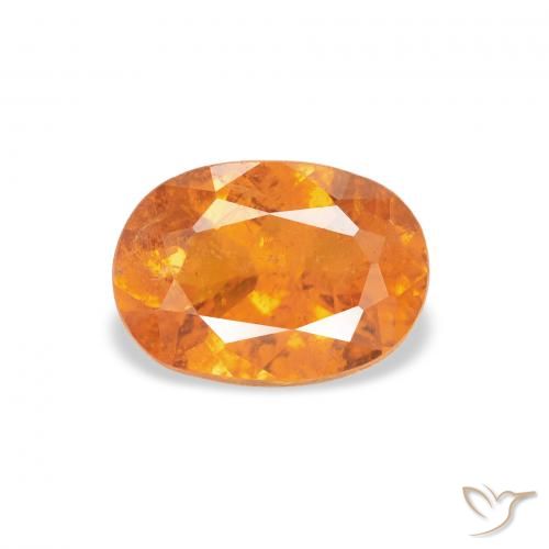 1.24ct Naturale Arancione brillante Clinoumite, Ovale, SI