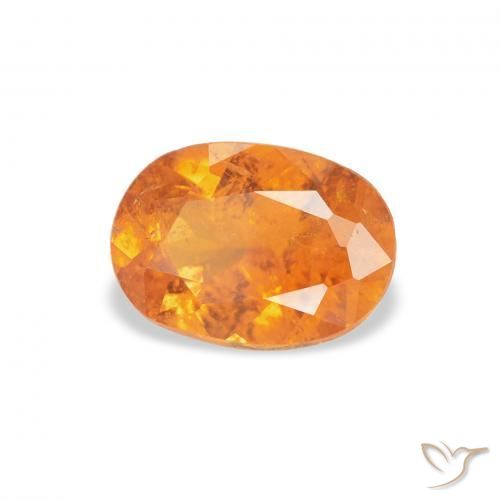 Clinoumite Arancione brillante naturale da 1.24 ct, Ovale, SI