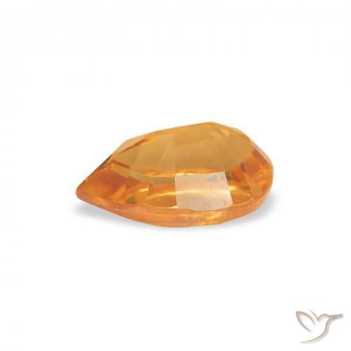 Clinoumite Arancio Medio naturale da 0.75 ct, Forma a pera, SI