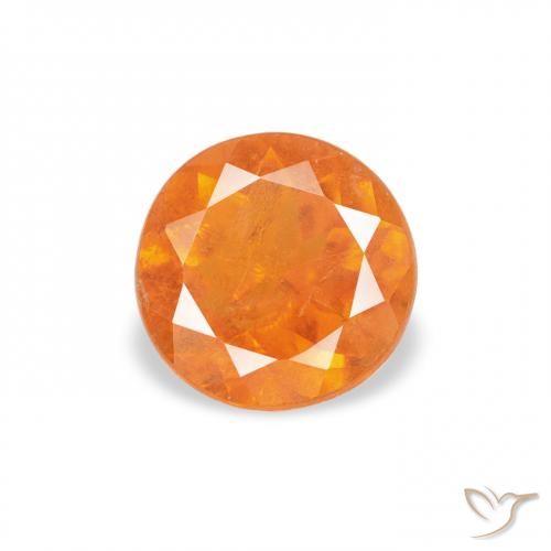 0.61ct Naturale Arancione rossastra Clinoumite, Rotondo, SI