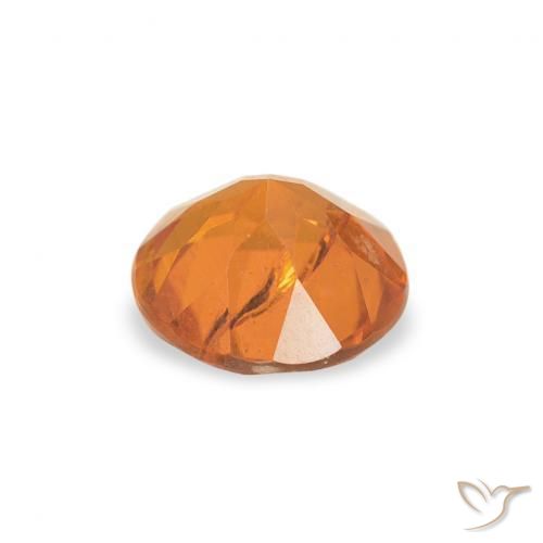 Clinoumite Arancione Ambra naturale da 0.55 ct, Rotondo, SI